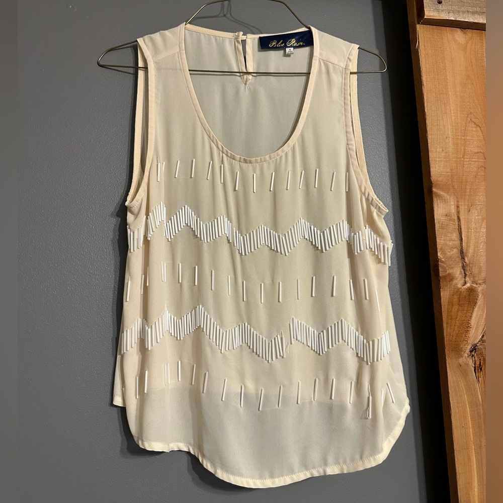 Tank top with beading
